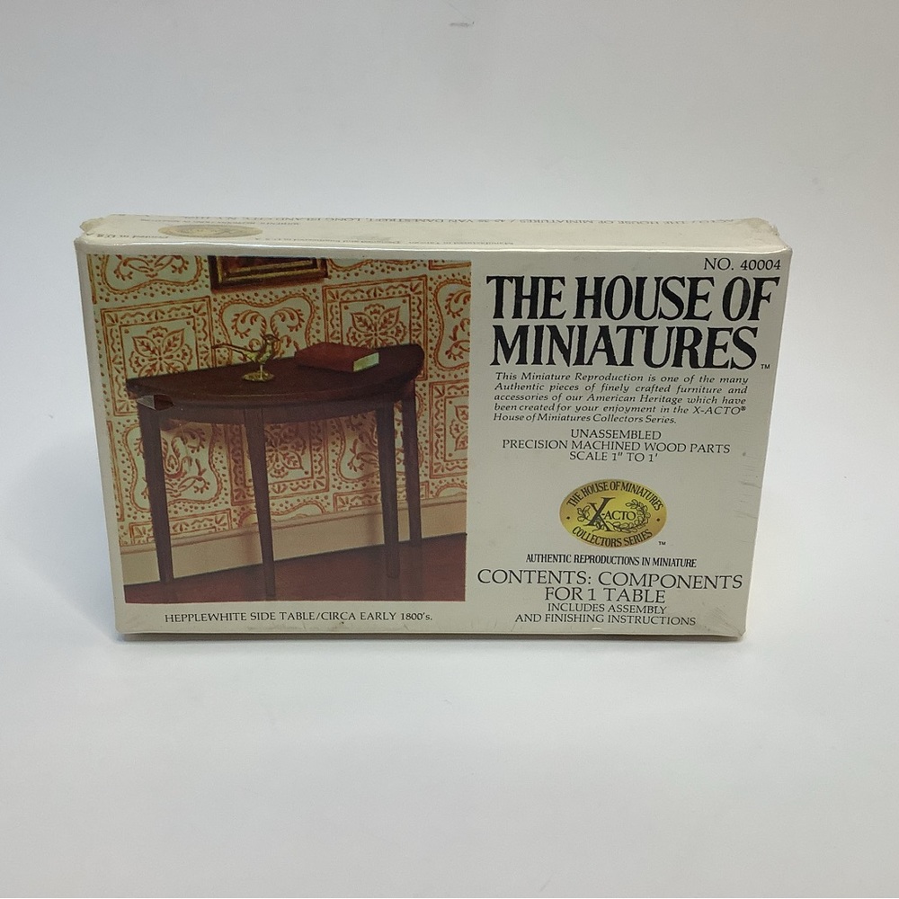 The House of Miniatures Dollhouse Furniture Kit Hepplewhite Side Table 40004 NEW
